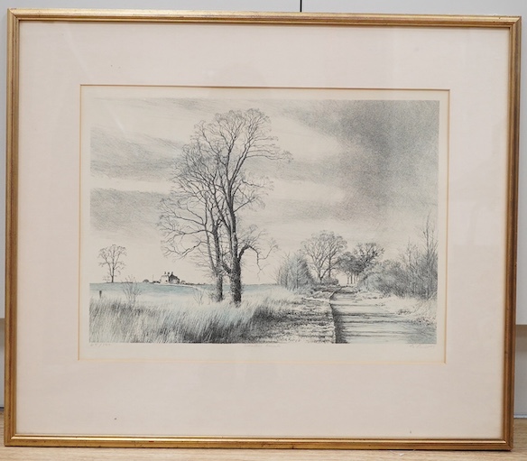 George Guest (1939-2012), colour lithograph, ‘Weather Break’, limited edition, 65/150, signed in pencil, certificate of authenticity verso, 35 x 49cm. Condition - fair